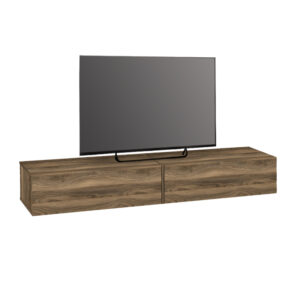 Έπιπλο τηλεόρασης επιτοίχιο Espanse Megapap χρώμα καρυδί 241,8x31,7x30εκ.