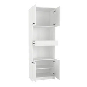 Ντουλάπι κουζίνας - μπάνιου Alvento Megapap χρώμα λευκό 60x42x180εκ.