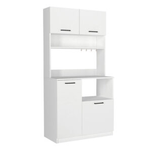 Έπιπλο κουζίνας Tuco 2 Megapap χρώμα λευκό 90x40x180εκ.