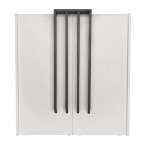 Γραφείο υποδοχής - reception Hola Megapap χρώμα λευκό - ανθρακί 93,6x45,2x110,3εκ.