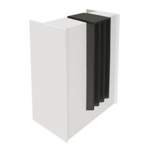 Γραφείο υποδοχής - reception Hola Megapap χρώμα λευκό - ανθρακί 93,6x45,2x110,3εκ.