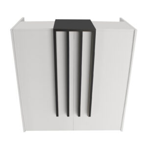 Γραφείο υποδοχής - reception Hola Megapap χρώμα λευκό - ανθρακί 93,6x45,2x110,3εκ.