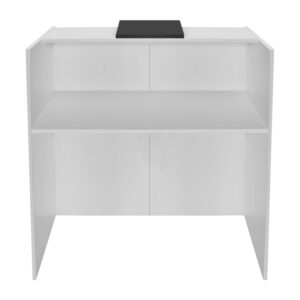 Γραφείο υποδοχής - reception Hola Megapap χρώμα λευκό - ανθρακί 93,6x45,2x110,3εκ.