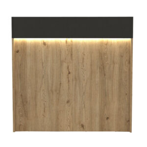 Γραφείο υποδοχής - reception Wilko Megapap με LED χρώμα sepet oak - ανθρακί 113,6x42x110εκ.