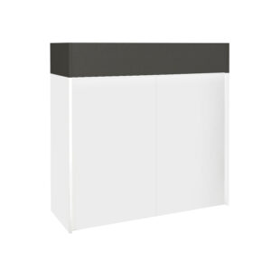 Γραφείο υποδοχής - reception Wilko Megapap με LED χρώμα λευκό - ανθρακί 113,6x42x110εκ.