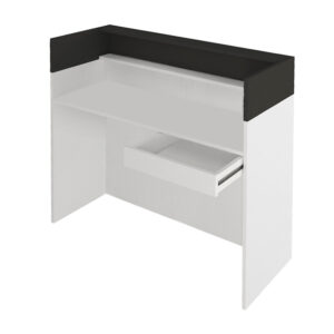 Γραφείο υποδοχής - reception Wilko Megapap με LED χρώμα λευκό - ανθρακί 113,6x42x110εκ.