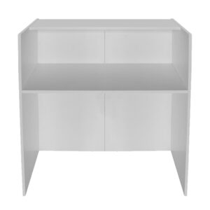 Γραφείο υποδοχής - reception Aloha Megapap με LED χρώμα λευκό - ανθρακί 95,5x40x110,3εκ.