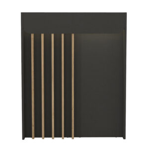 Γραφείο υποδοχής - reception Karibu Megapap με LED χρώμα ανθρακί - sepet oak 90x40x100εκ.