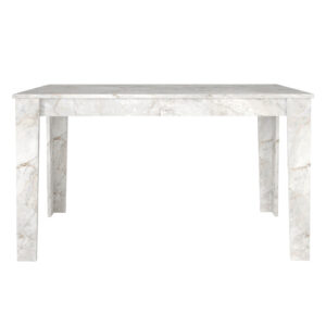 Τραπέζι Darlen Megapap χρώμα λευκό εφέ μαρμάρου 125x72x74εκ.