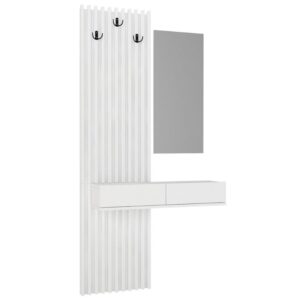 Έπιπλο εισόδου Elois Megapap χρώμα λευκό 96,6x26,8x195,5εκ.