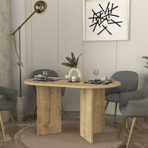 Τραπέζι Cortado Megapap χρώμα sapphire oak 138x80x75εκ.