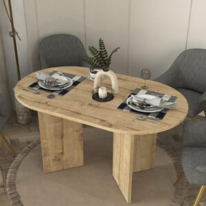 Τραπέζι Cortado Megapap χρώμα sapphire oak 138x80x75εκ.