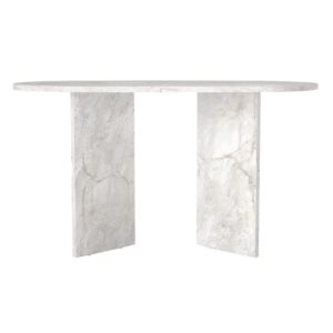 Τραπέζι Cortado Megapap χρώμα λευκό εφέ μαρμάρου 138x80x75εκ.