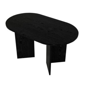 Τραπέζι Cortado Megapap χρώμα sencron black 138x80x75εκ.