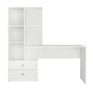 Γραφείο εργασίας Mantra Megapap χρώμα λευκό 150x60x152εκ.