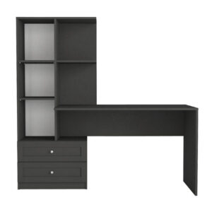 Γραφείο εργασίας Mantra Megapap χρώμα ανθρακί 150x60x152εκ.