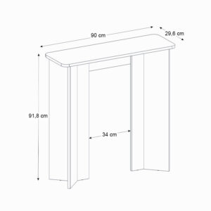 Κονσόλα Mara Megapap χρώμα travertine 90x29,6x91,8εκ.