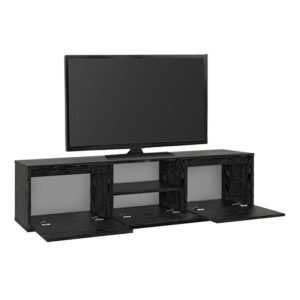 Έπιπλο τηλεόρασης Lumbera Megapap χρώμα sencron black 160x29,5x42εκ.