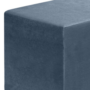 Σκαμπώ April Megapap βελούδινο χρώμα ανθρακί 40x40x40εκ.