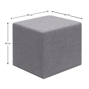 Σκαμπώ Linda Megapap υφασμάτινο χρώμα γκρι 40x40x40εκ.