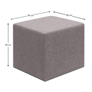 Σκαμπώ Linda Megapap υφασμάτινο χρώμα καφέ 40x40x40εκ.