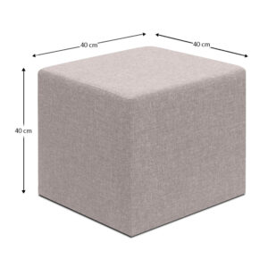 Σκαμπώ Linda Megapap υφασμάτινο χρώμα μπεζ 40x40x40εκ.