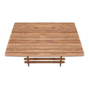 Τραπέζι πτυσσόμενο Queen Megapap από ξύλο οξιάς σε χρώμα καρυδί εμποτισμού 120x80x75εκ.