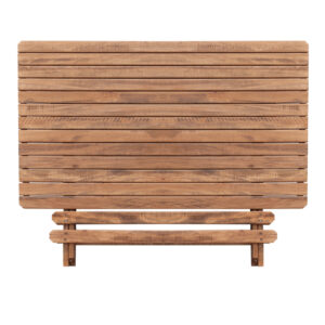 Τραπέζι πτυσσόμενο Queen Megapap από ξύλο οξιάς σε χρώμα καρυδί εμποτισμού 120x80x75εκ.