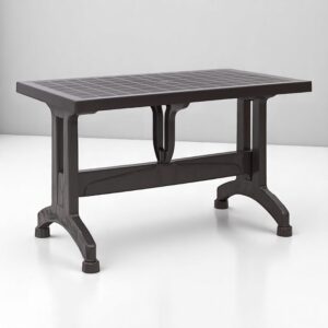 Τραπέζι πολυπροπυλενίου Callan Megapap χρώμα καφέ 120x70x73εκ.