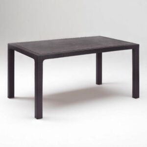 Τραπέζι πολυπροπυλενίου Kalan Megapap χρώμα καφέ 150x90x75εκ.