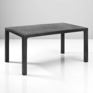 Τραπέζι πολυπροπυλενίου Kalan Megapap χρώμα ανθρακί 150x90x75εκ.