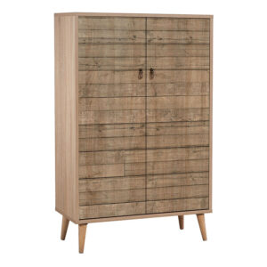 Παπουτσοθήκη - Ντουλάπι Soho Megapap χρώμα sonoma 80x36x127εκ.