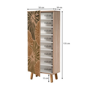 Παπουτσοθήκη - Ντουλάπι Soho Megapap χρώμα sonoma 50x38x135εκ.