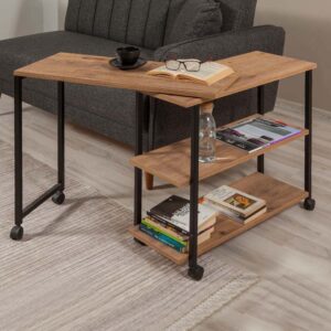 Τραπεζάκι βοηθητικό Frenk Megapap πολυμορφικό χρώμα atlantic pine 76x30x66εκ.