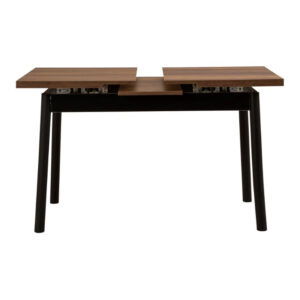 Τραπέζι Jemmy Megapap επεκτεινόμενο χρώμα καρυδί - μαύρο 120/153x75x77εκ.