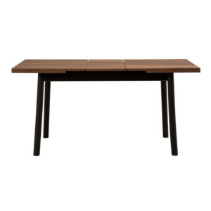 Τραπέζι Jemmy Megapap επεκτεινόμενο χρώμα καρυδί - μαύρο 120/153x75x77εκ.