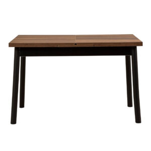 Τραπέζι Jemmy Megapap επεκτεινόμενο χρώμα καρυδί - μαύρο 120/153x75x77εκ.