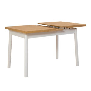 Τραπέζι Jemmy Megapap επεκτεινόμενο χρώμα φυσικό - λευκό 120/153x75x77εκ.