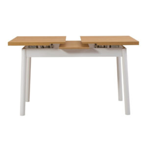 Τραπέζι Jemmy Megapap επεκτεινόμενο χρώμα φυσικό - λευκό 120/153x75x77εκ.