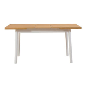 Τραπέζι Jemmy Megapap επεκτεινόμενο χρώμα φυσικό - λευκό 120/153x75x77εκ.