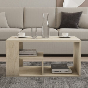 Τραπεζάκι σαλονιού Rodom Megapap χρώμα travertine 80x50x40εκ.