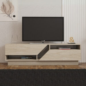 Έπιπλο τηλεόρασης Koza Megapap χρώμα travertine 160x40x45εκ.