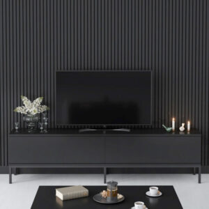 Έπιπλο τηλεόρασης Lord Megapap χρώμα μαύρο 180x30x47εκ.