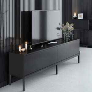 Έπιπλο τηλεόρασης Lord Megapap χρώμα μαύρο 180x30x47εκ.