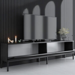 Έπιπλο τηλεόρασης Lord Megapap χρώμα μαύρο 180x30x47εκ.