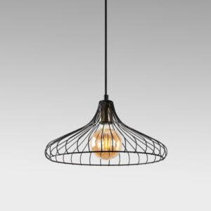 Φωτιστικό οροφής Adda Megapap E27 μεταλλικό μονόφωτο χρώμα μαύρο Ø36x120εκ.