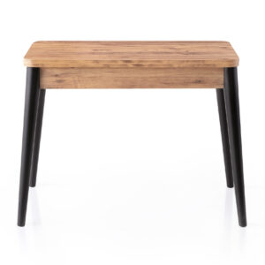 Τραπέζι Dolunay Megapap επεκτεινόμενο χρώμα atlantic pine - μαύρο 100x60(120x100)x79,5εκ.