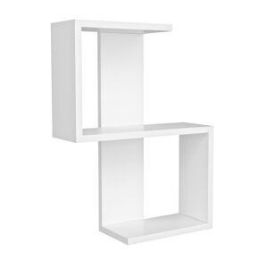 Ραφιέρα τοίχου Octa Megapap χρώμα λευκό 45x16,4x60εκ.