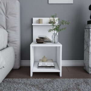 Κομοδίνο Ulman Megapap χρώμα λευκό 35x37x72εκ.