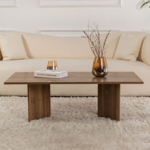 Τραπεζάκι σαλονιού Sabin Megapap χρώμα καρυδί 119x60x40εκ.